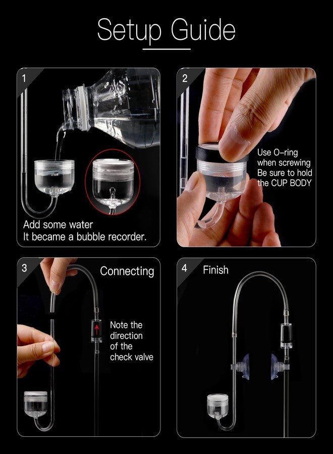 Clscea Acrylic CO2 Diffuser with Integrated Bubble Counter for Aquarium Plants (S) - Image 4